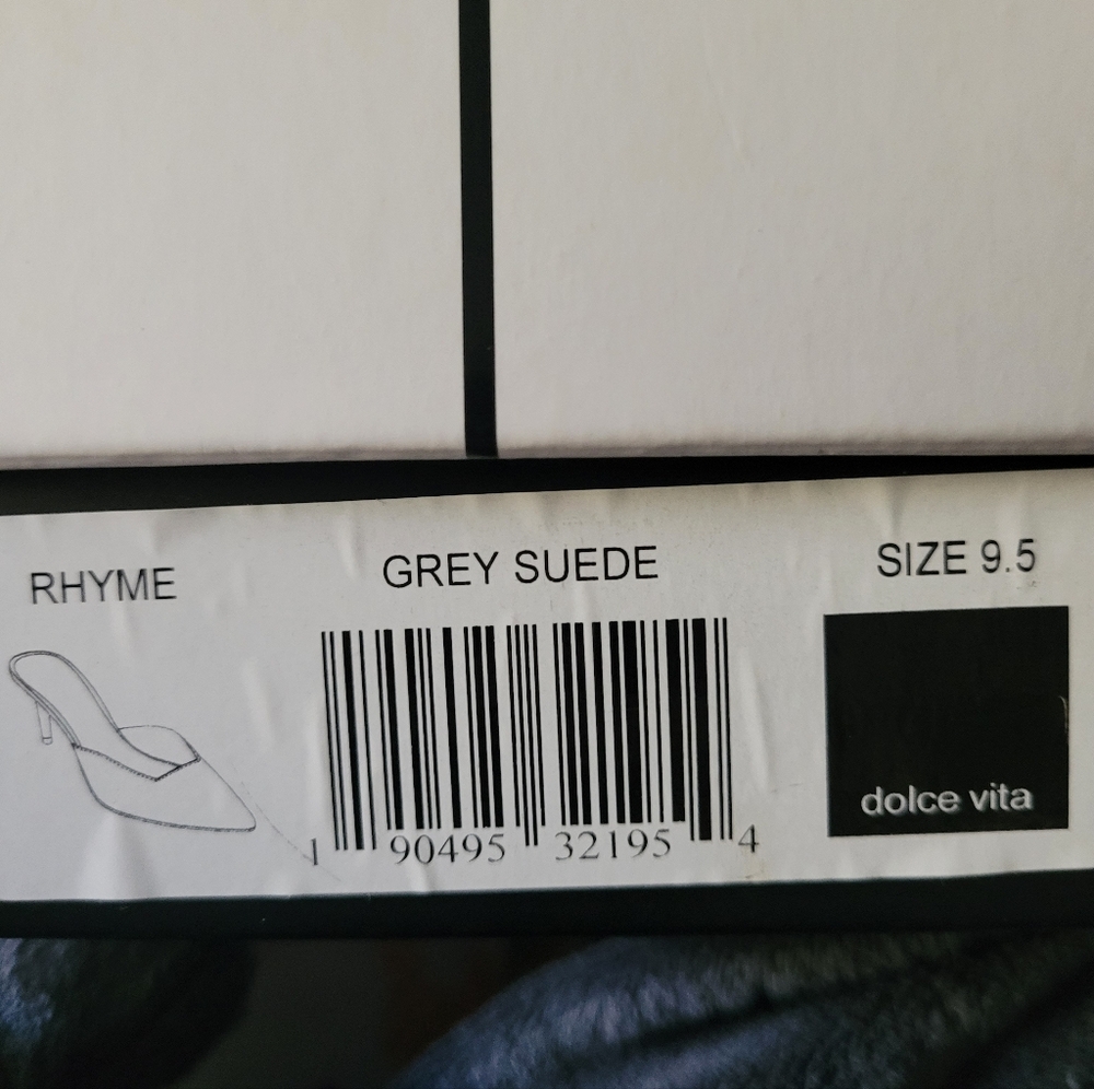 Dolce Vita Mules Rhyme Grey Suede Size 9.5 NIB - Picture 6 of 10